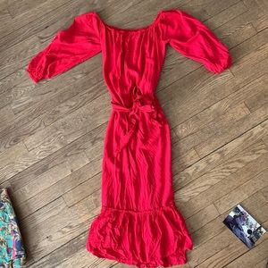 Vintage Red Spanish Style Dress